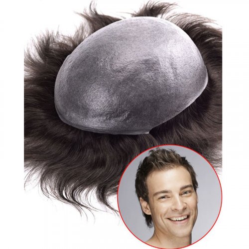 TP07 Ultra Thin Skin Knotted Hair Stock Hairpieces for Thinning Hair