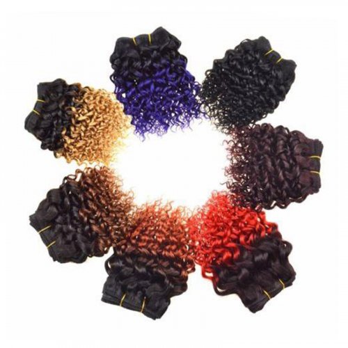 WT03 7A Ombre short 8 inch Human hair extensions weave weft In Stock