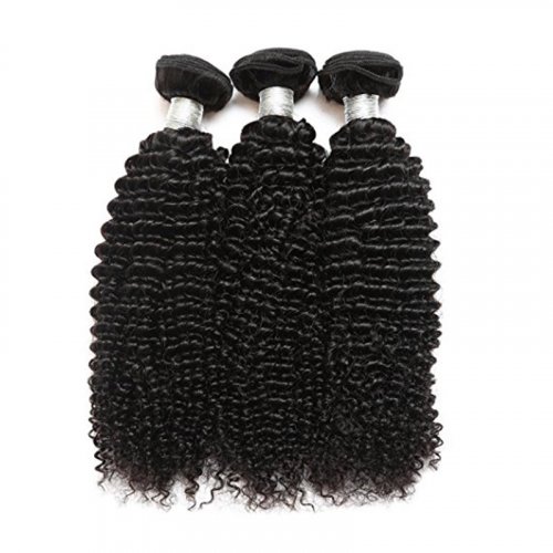 WT04 8A Brazilian Kinky Curly Hair Bundles (10 12 14) Virgin Remy Curly